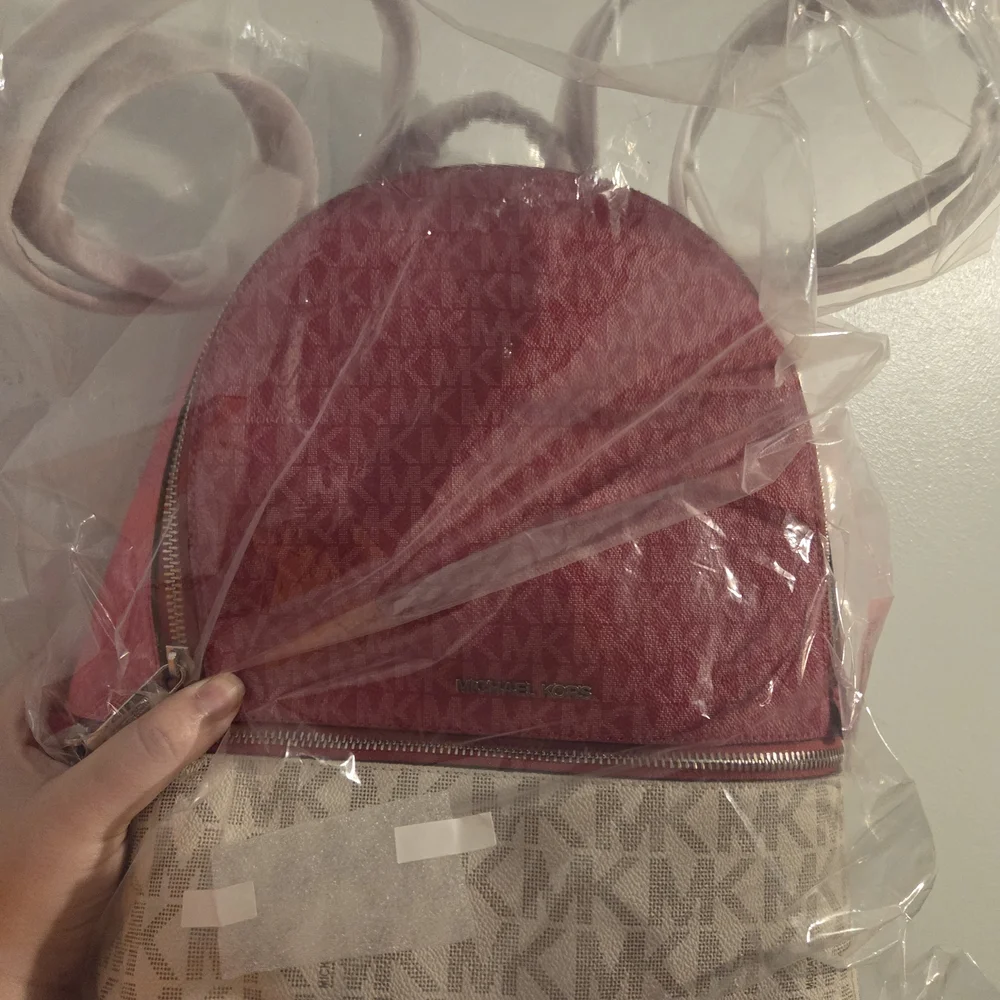 Michael Kors Raspberry Multi Rhea Backpack Nwt. In Bag. - Picture 4 of 4